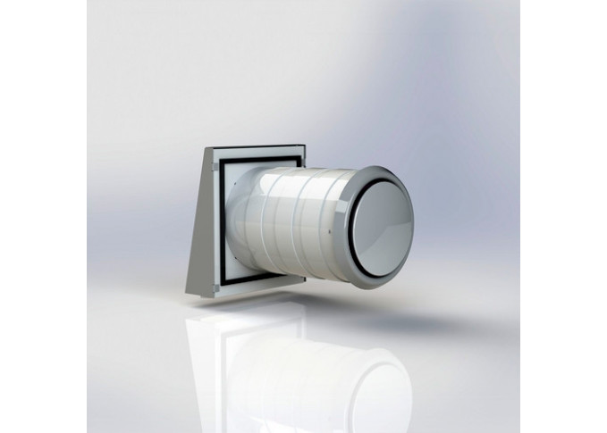 Воздуховод ПВХ; реверсивный вентилятор с блоком питания и управлением (пульт д/у); 3D фильтр (класс фильтрации