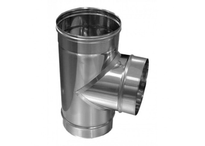 Труба-трійник з нержавіючої сталі, кут з'єднання труб-90°, товщина стінки-0,5 мм 300 мм
