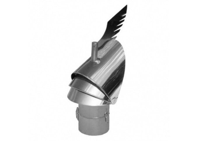 Вентиляційний дефлектор з нержавіючої сталі (волпер, парасолька-грибок, флюгер) 110 мм
