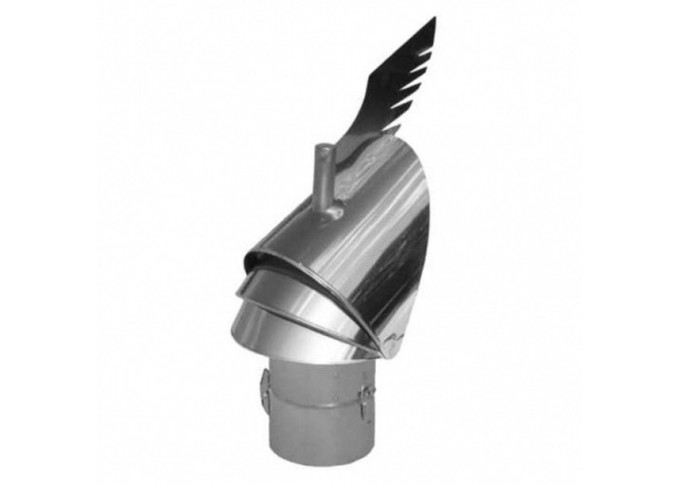 Вентиляційний дефлектор з нержавіючої сталі (волпер, парасолька-грибок, флюгер) 160 мм